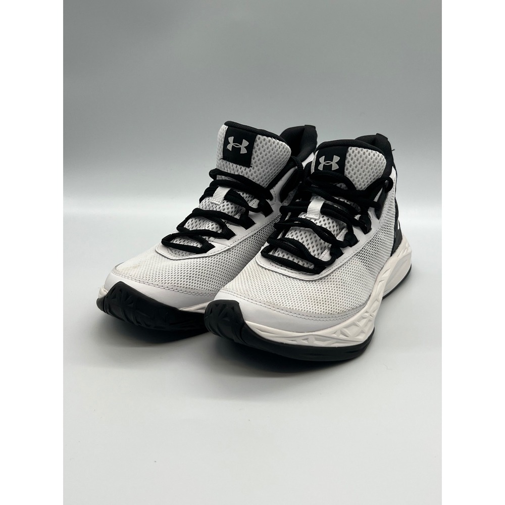 Under Armour Jet Basketball Shoes White Black Youth Size 6Y